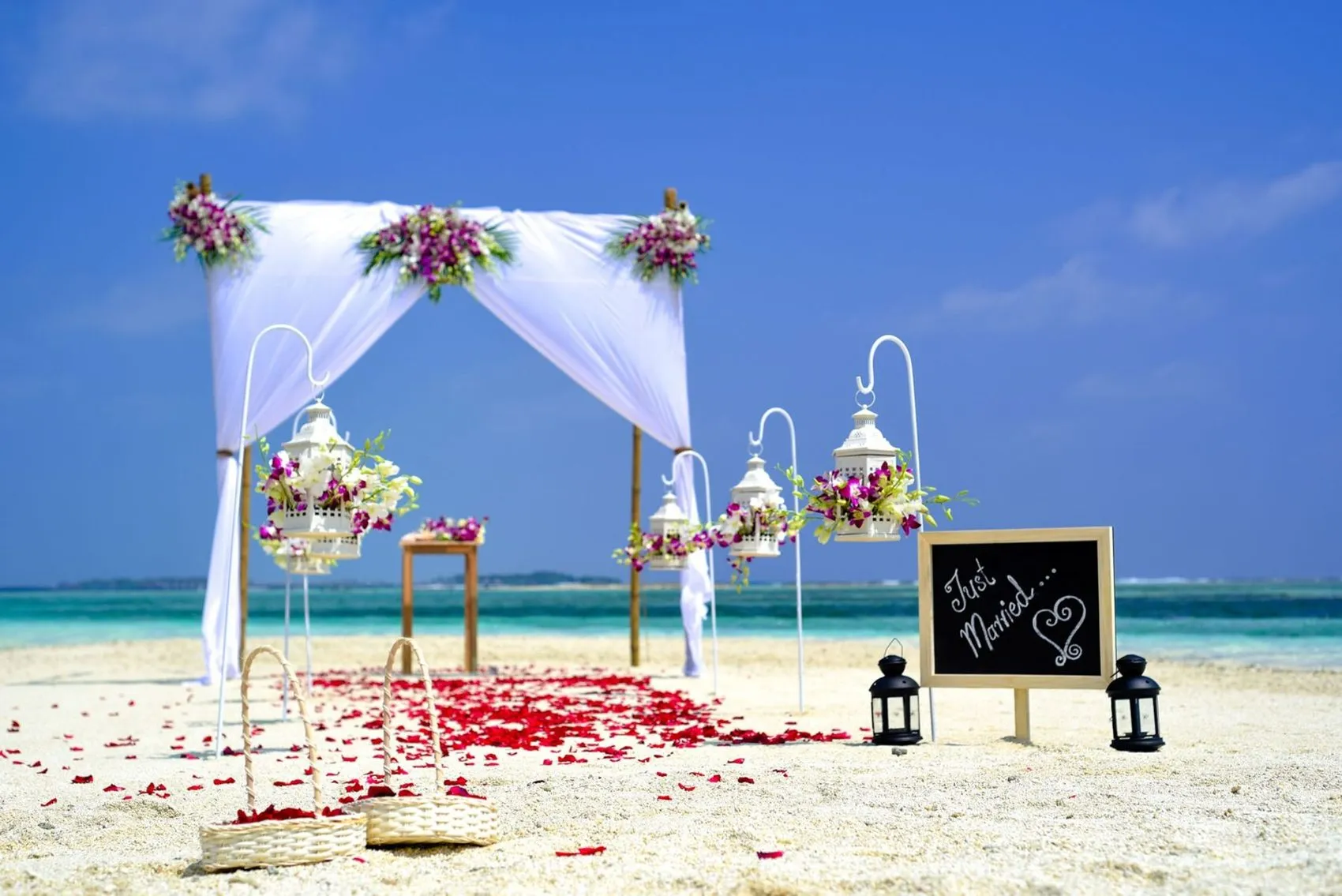 Beach wedding arch