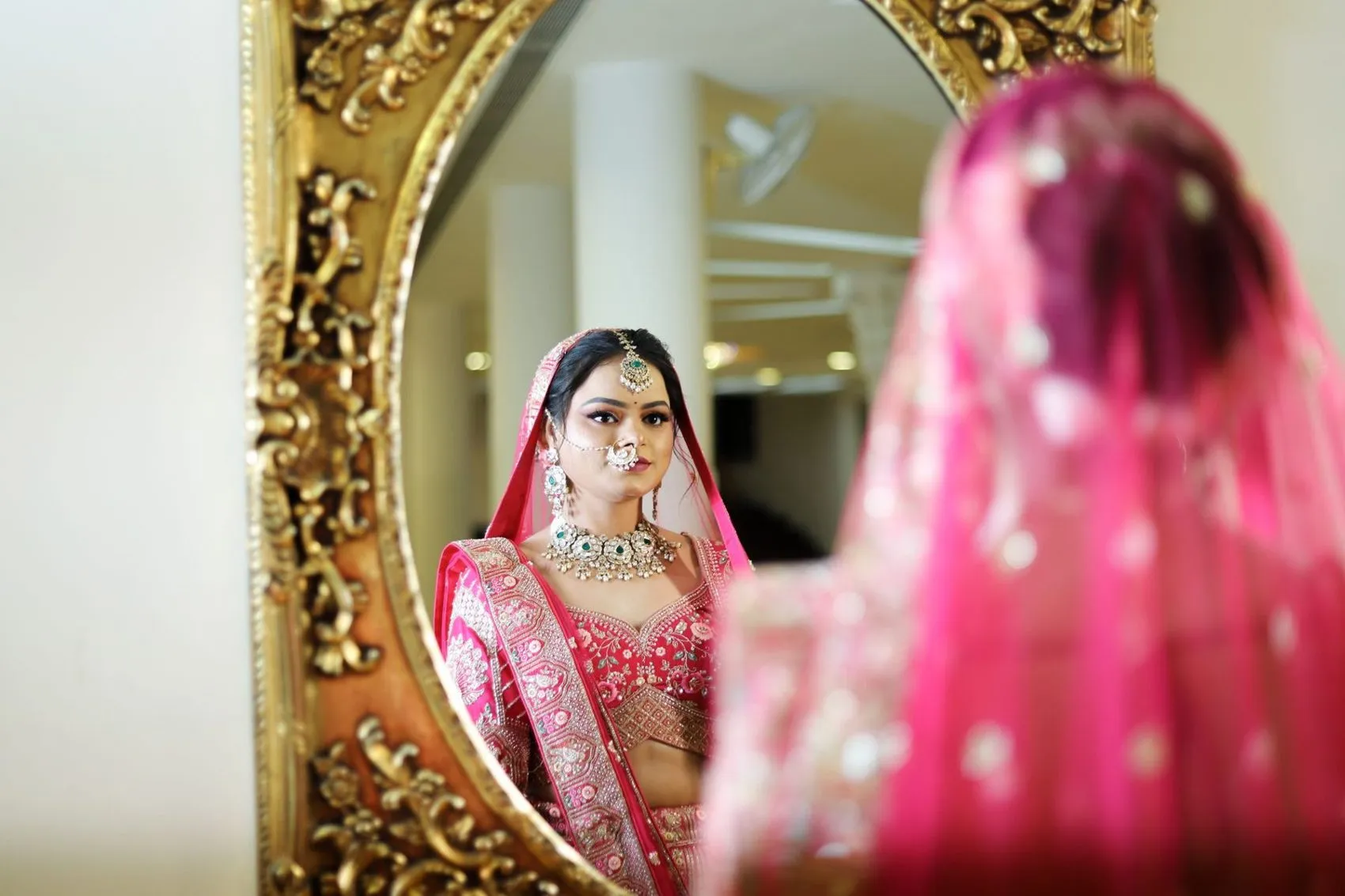 Bride getting ready